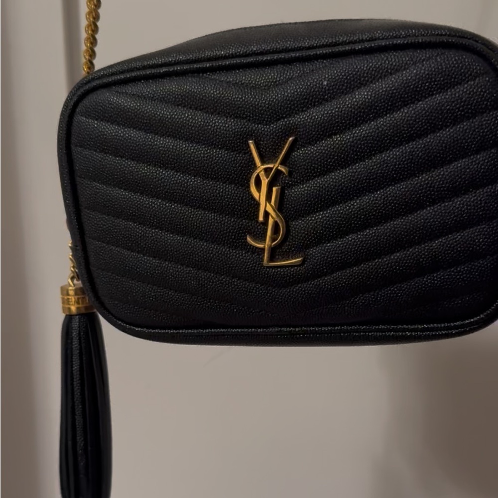 YSL Black Quilted Leather Crossbody Bag (incredble condition no flaws)